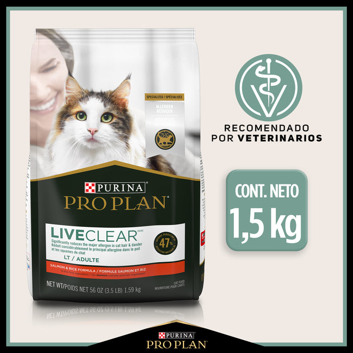 Purina® Pro Plan® LiveClear® Feline, Alimento seco 1.5kg
