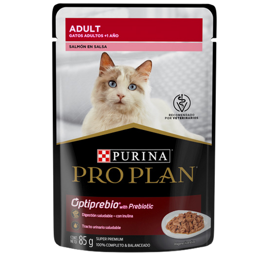 Purina® Pro Plan® Gato Adulto, Alimento húmedo Salmón en salsa (paquete de 24 sobres)